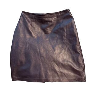 Vintage Yvonne Marie Lamb Leather Skirt Size 10